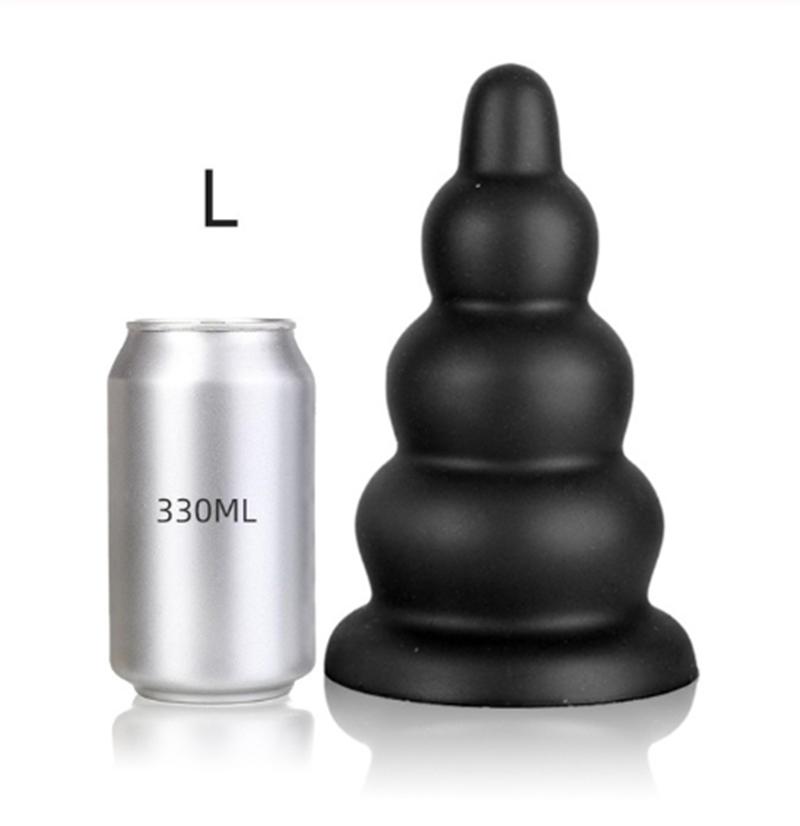 S/M/L/XL Tower Anal Plug Liquid Silicone Huge Butt Plug With Suction Cup Big Fisting Anal Dilation Prostate Massage Anal Sex Toy