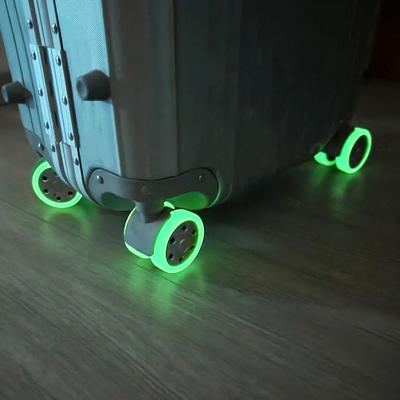 Couvre-roues de bagage en Silicone, Fluorescent silencieux, manchons silencieux, protection des roues pour voyage, 8 pièces