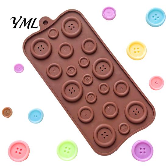 Handmade Soap Making Button Silicone Mold, Food Grade Non Stick Chocolate Candy Casting Mold Tray, Flexible Easy Release for DIY Baking And