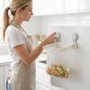 Space Saving Folding Trash Bag Holder Wall Mounted Plastic Bag Hanger  Bathroom Storage