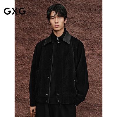 GXG Men's Velvety PU Texture Jacket