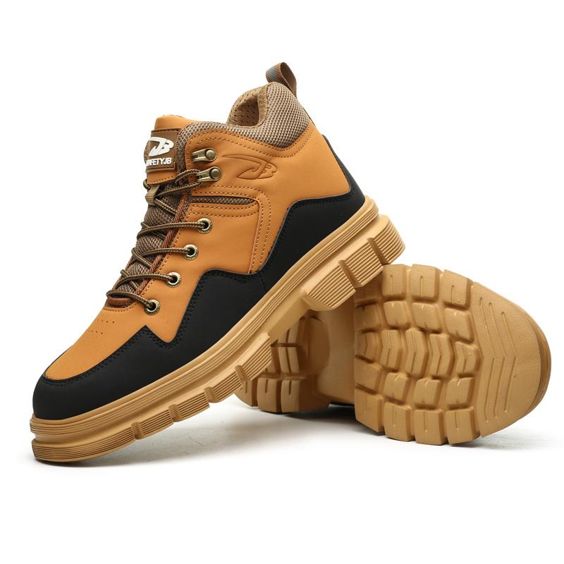 

Защитная обувь, мужские рабочие ботинки со стальным носком, бесплатная доставка, неразрушимые промышленные ботинки, мужские защитные водонепроницаемые ботинки, устойчивые к ударам 41 жёлтый