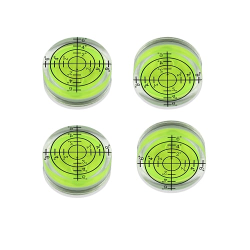 Mirhua High-Precision Mini Level, Round, with Graduated Graduations, for Calibrating Levels and Installing Equipment, Inclination Measurement, 32*7mm,