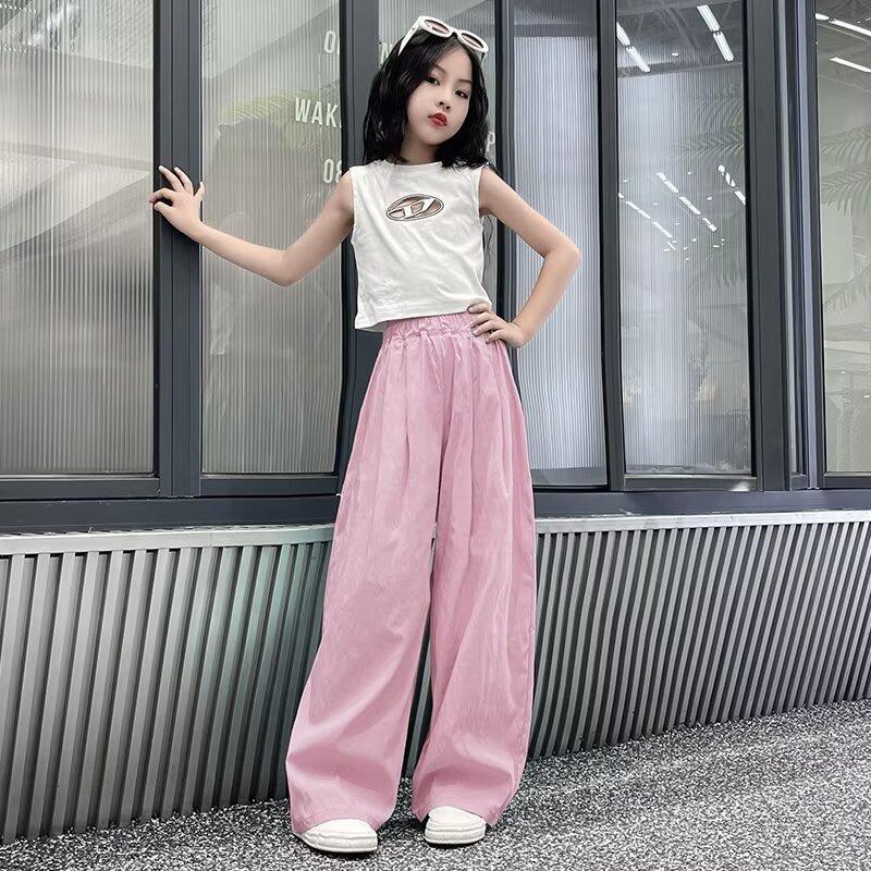 Girls' Summer Thin Pants Baby Summer Clothes Ice Silk Wide Leg Mosquito Proof Pants Yamamoto Pants