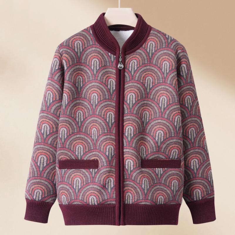 Winter knitted sweater autumn loose top women's fleece thickened autumn and winter sweater