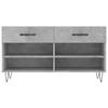 Vidaxl Bench With Shoe Storage, Concrete Grey, 102X35X55 Cm