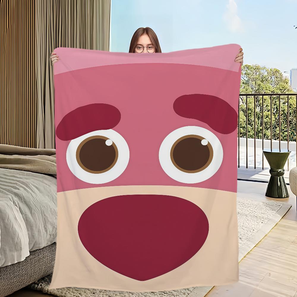 

Cute L-Lotso H-Huggin Bear DSN Blanket Flannel warm comfort soft plush blanket For Picnic Beds Sofas Homes And Bedrooms 30x40in