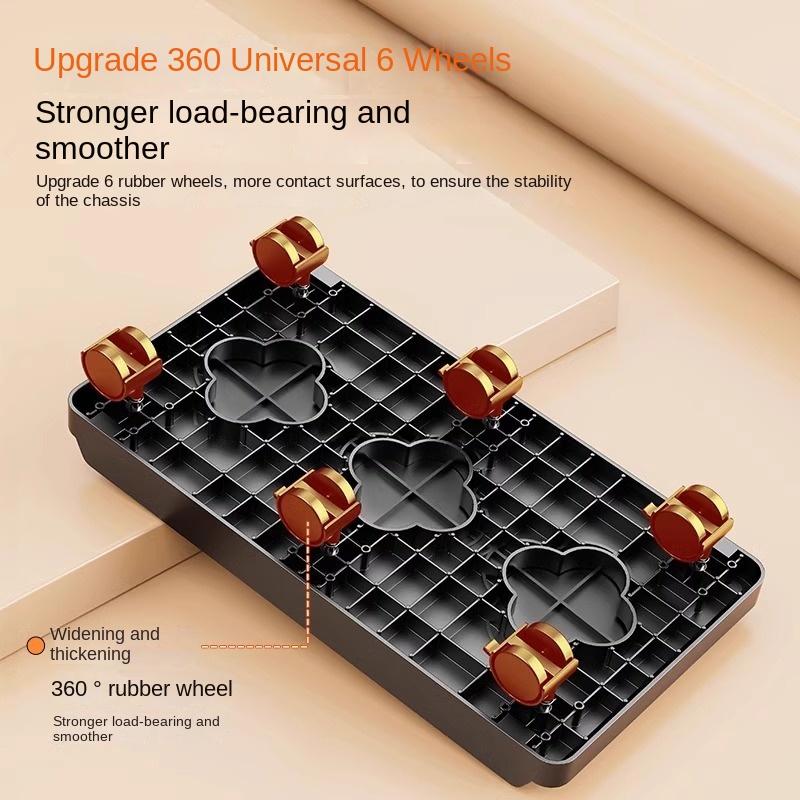 Universal PC Case Holder Under Desk Mobile CPU Stand Adjustable Double-Layer Computer Host Stand Bracket Rack with 4/6 Wheels