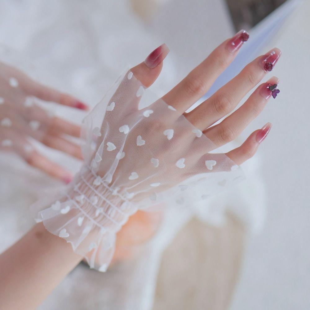 Breathable Cuffs Sleeves Pleated False Sleeve Cuffs Arm Wear  Nails Photography Studio