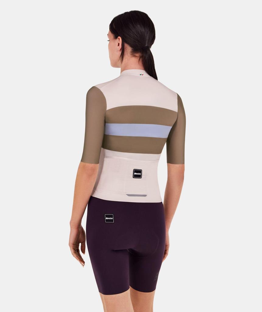 Santini SLEEK BENGAL Cycling Sleek with Rear Military 5S94675CECOBENG Jersey, Unisex, Spring/Summer, Fit, Pocket, Green/Blue (Size Small), [Authentic]