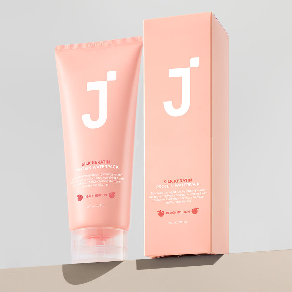 JSOOP Silk Keratin Protein Water Pack Peach Edition 200g – No-Wash Leave-In Hair Treatment for Dry Damaged Frizzy Hair
