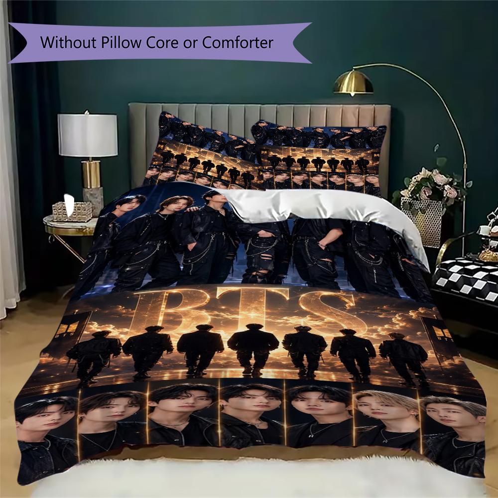 Stylish Pop Music Group Bedding 1 Duvet Cover 2 Pillowcase Without Core Without Core Bedding Set Christmas Birthday Gift