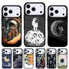 Space Moon Astronaut Phone Case for iPhone 17 Air 16e 15 14 13 Pro Max Back Cover for 12 11 Pro Coque