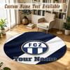 Round Rug Custom NameFC Zürich Pattern Non Slip Carpet Home Floor Decor