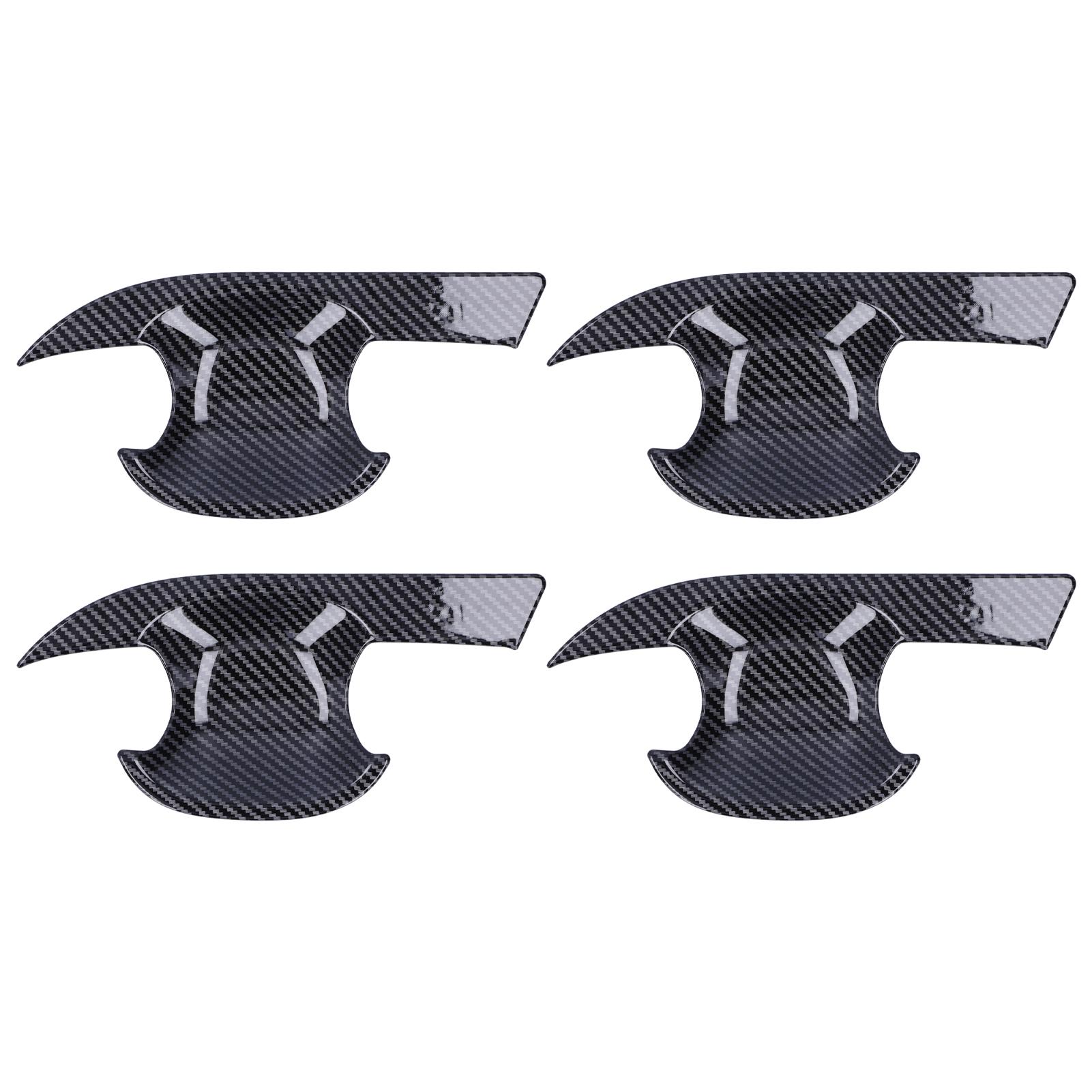 

Car Door Handle Bowl Cup Cover Trim Carbon Fiber Style Decor Fit for RAV4 20192021