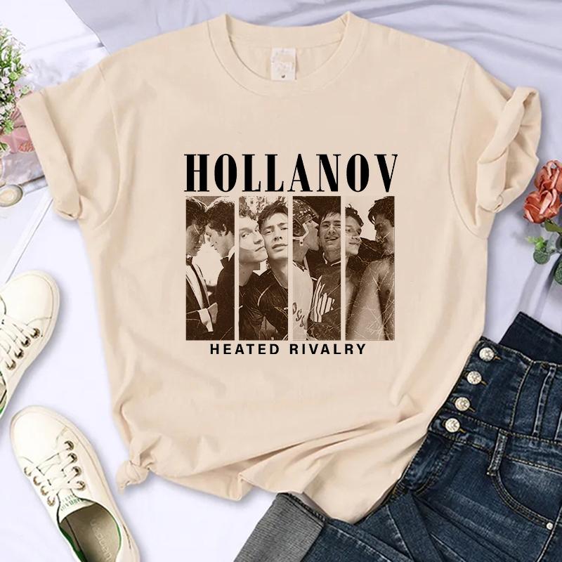 

Casual Gothic Tees Tops Women Graphic Vintage TShirt Heated Rivalry Print Crew Neck Sleeve T Shirt Clothes Aesthetic Clothes 3XL