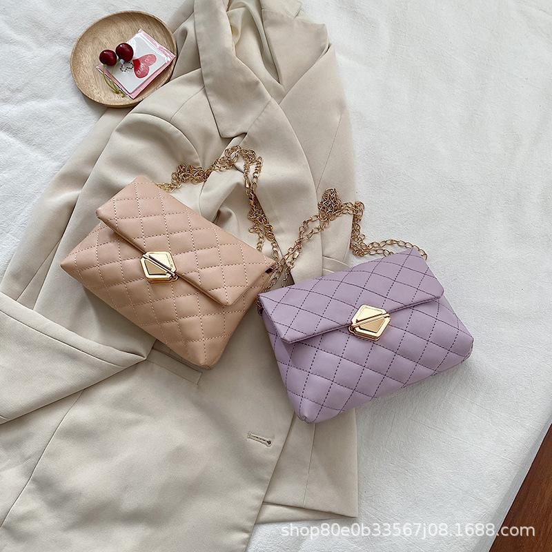 Bag Women's Wholesale Ladies Bags2025 Korean Version Diamond Chain Bag Women's Shoulder Messenger Bag