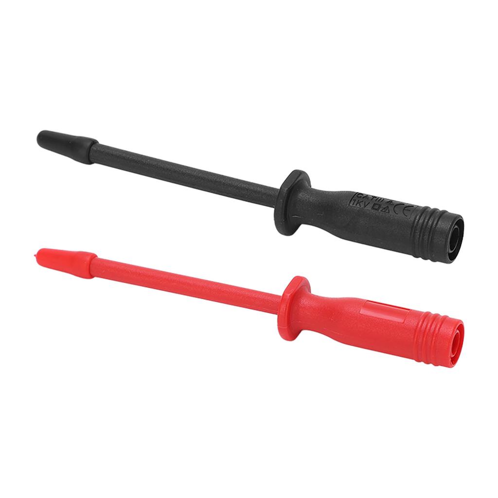 2PCS J.30016 Piercing Probe Multimeter Test Hook with 4mm Connector Port Car Repair Test Hook Insulation Test Needle