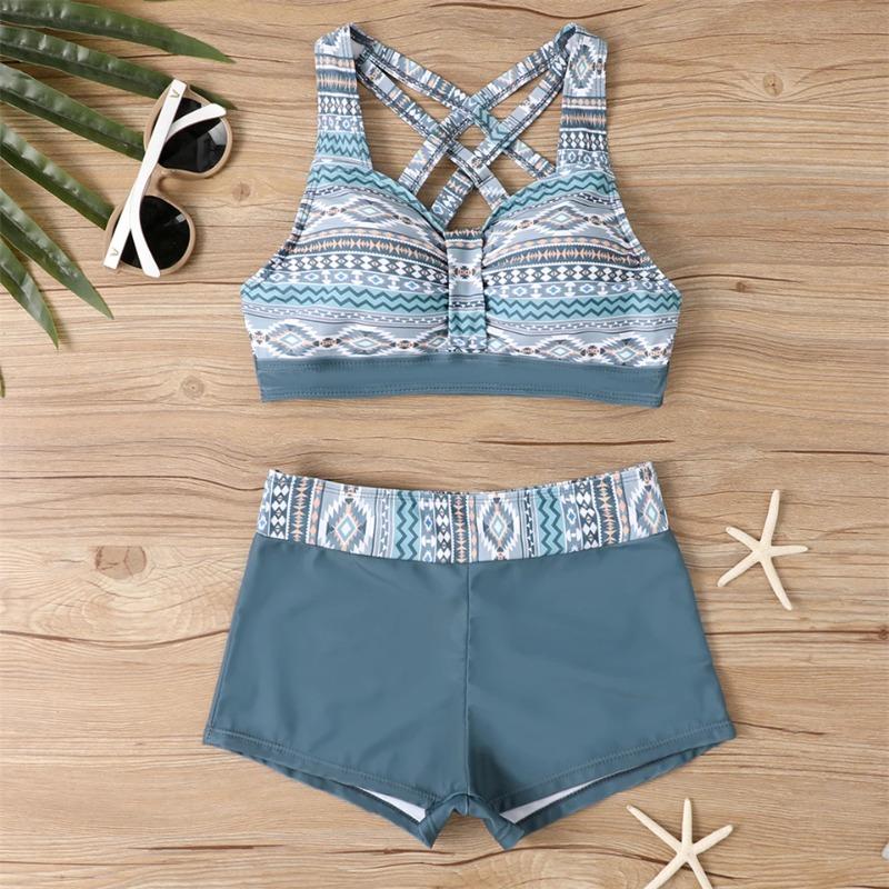 2026 High Waist Bikinis Women Sports Swimwear Print Bathing Suit Female Padded Beach Wear Bathers Swimming Swimsuit Summer