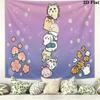 Anime Chiikawa Wall Tapestry Aesthetic Wall Hanging Printed Fabric Blanket Decorative Tapestries for Bedroom Living Room Home Decor