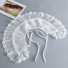 Perfect Match Girls Summer Bowknots Fake Collar For Women Shirt Detachable Collars Lace Lapel Neckwear Shoulder Wraps False Collars