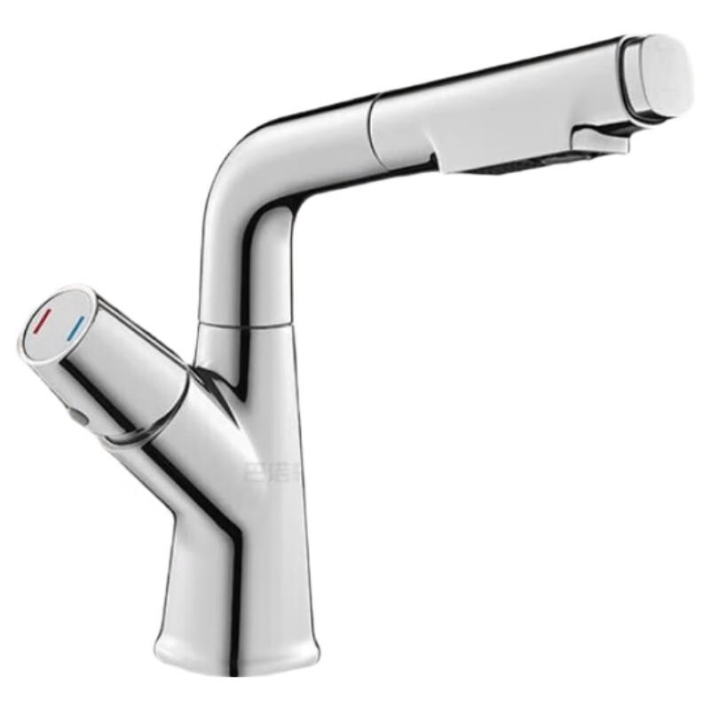 TLXT Wall-Mounted Basin Faucet with Pull-Out Sprayer