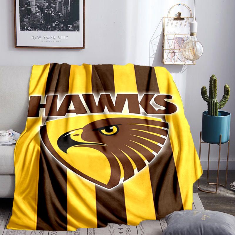 Hawks Teamgeist Decke Leichte Flanell Bettdecke Perfekt für Reisen, Camping, Wohnzimmer, Büros, Sofas, Fan Weihnachtsgeschenk