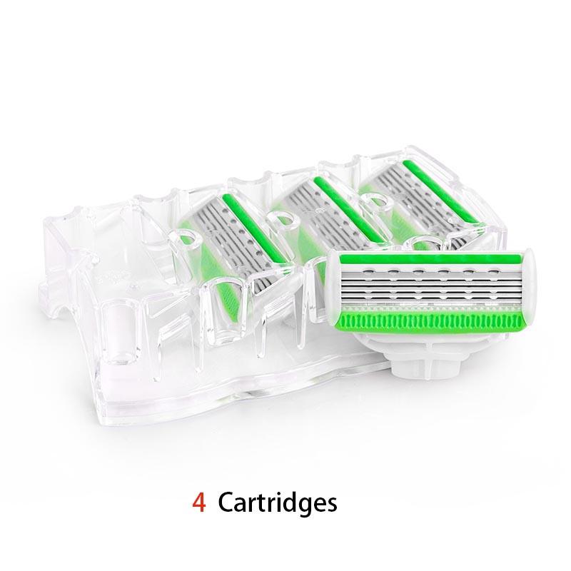 QSHAVE Green Series Blade Lady Razor personalizat X5 USA Blade Femei Lama de ras, 4/8/16 cartușe