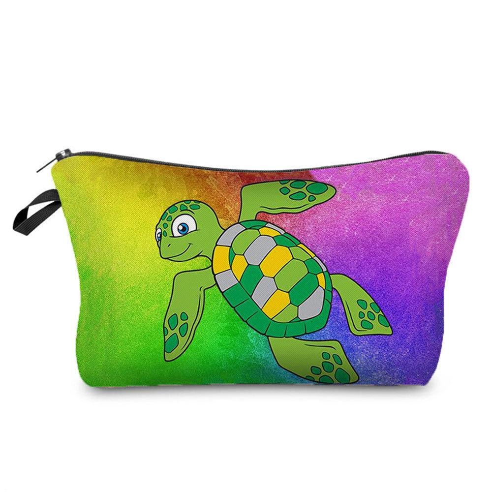 Women Marine life Print Cosmetic Bag Toiletries Organize Travel Storage Case 6862