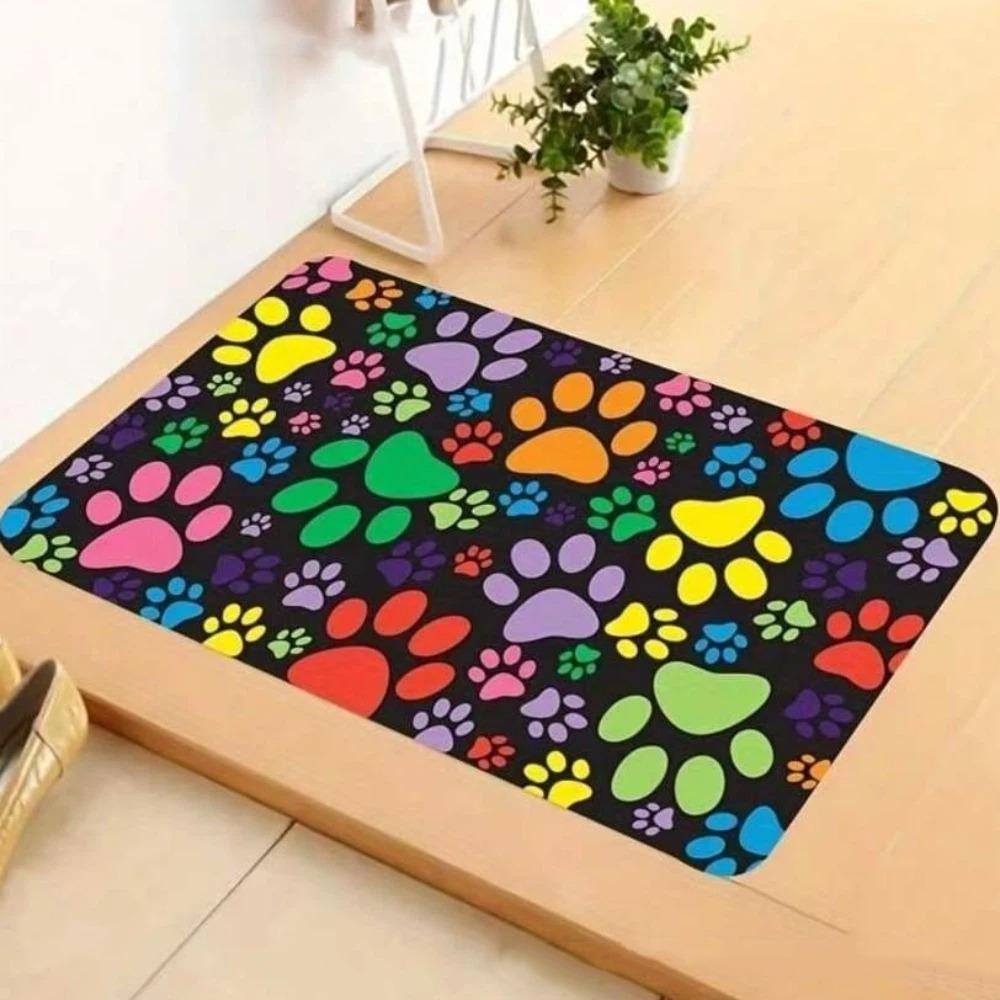 Quick Drying Non-Slip Door Mat Waterproof Pet Feeding Mat Non-Slip Floor Mat  Bedroom 15.75x23.62 in-Style A