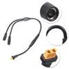 55cm XT60 to Double DC8020 Power Cable with 14AWG Coppered Cores for Battery Charging Cord Durability