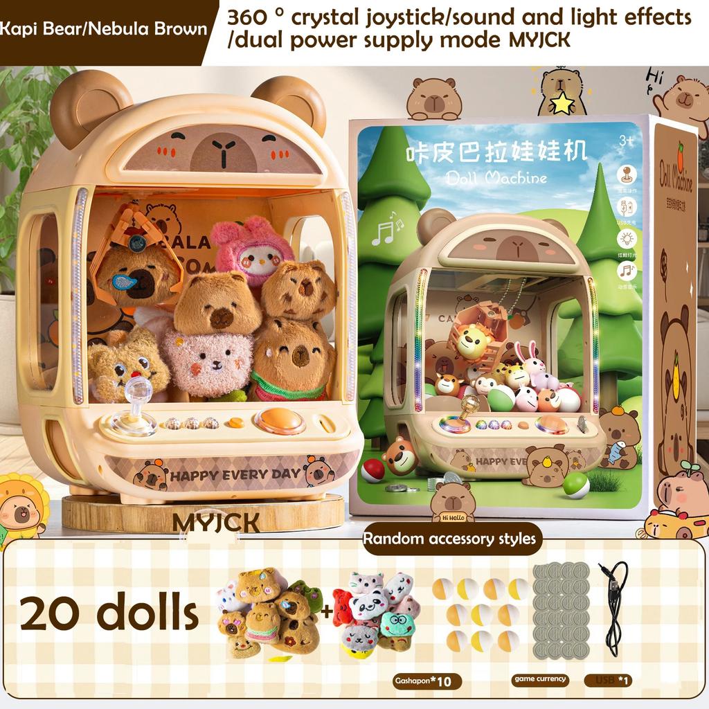 DIY Doll Machine Kids Coin Operated Play Game Mini Claw Catch Toy Crane Machines Music Doll Children Xmas Gifts Toys