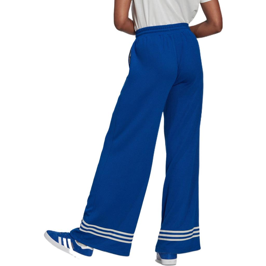 Adidas Originals Trefoil Logo Print Drawstring Loose Sweatpants Women Sweatpants Blue IB2044