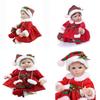 Charming Vinyl Silicone 16'' Lifelike Reborn Doll Baby With Festive Christmas Outfit