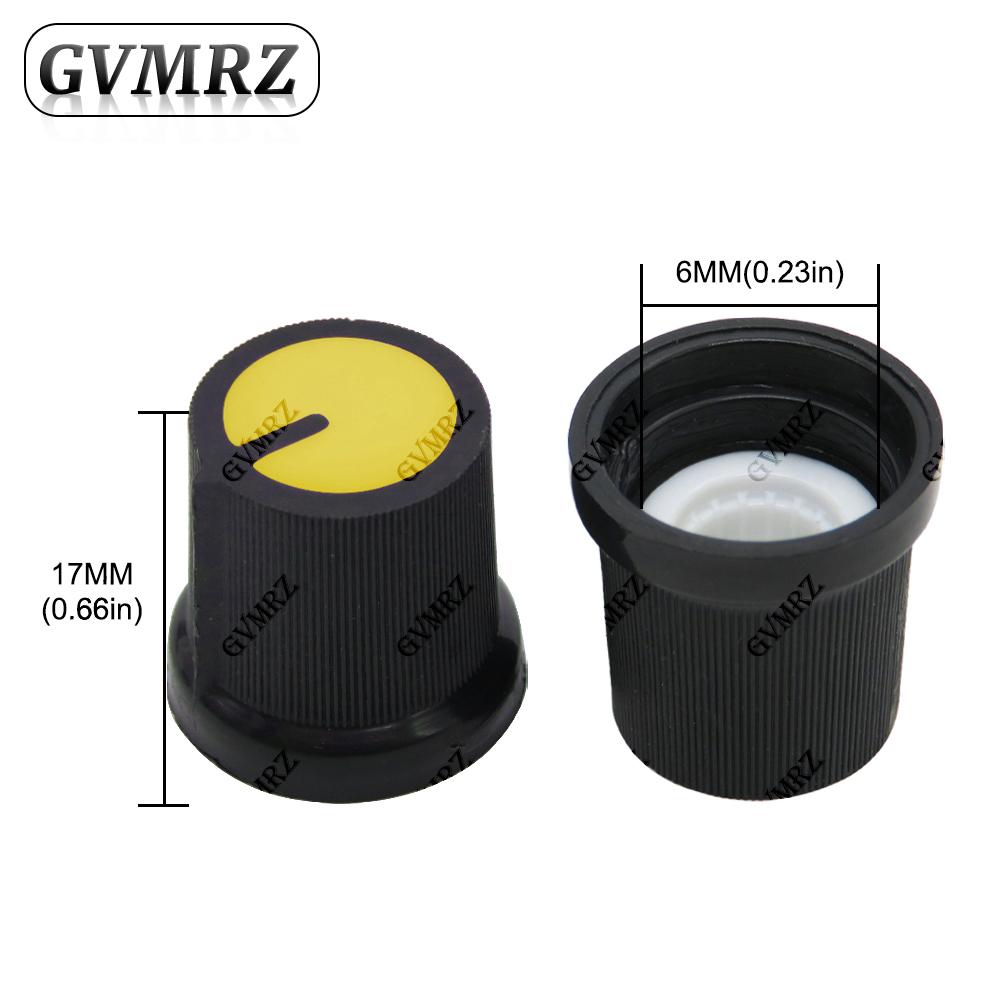 20PCS WH148 AG3 Potentiometer knob Cap AG3 Plastic knob Yellow Orange Blue White Red Green for Diameter 6mm