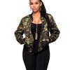 2026 New Women's Camouflage Bomber Jacket, Army Green Short Pilot Coat, Long Sleeve Fashion Outerwear