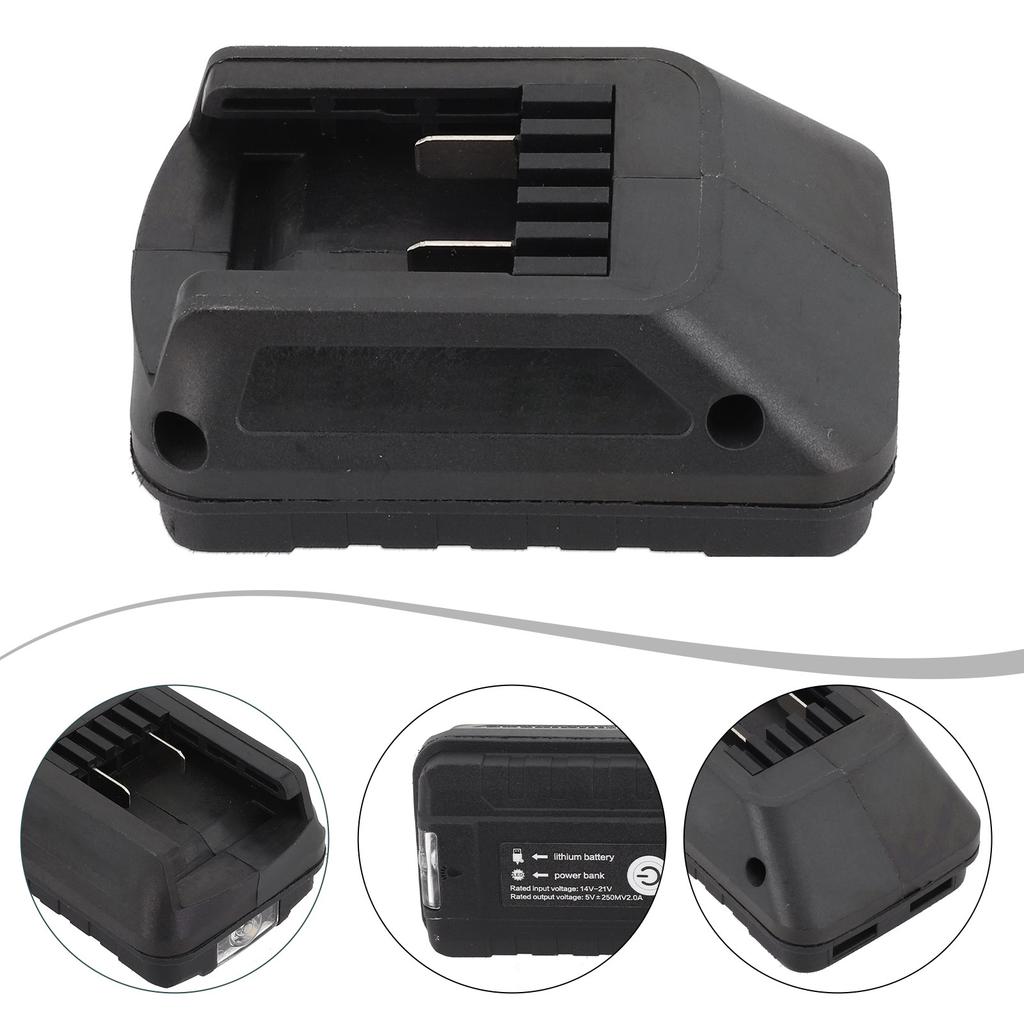 20V Battery Adapter Dual USB Adapter Convenient Charging Easy To Use High-voltage Protection Lightweight Material
