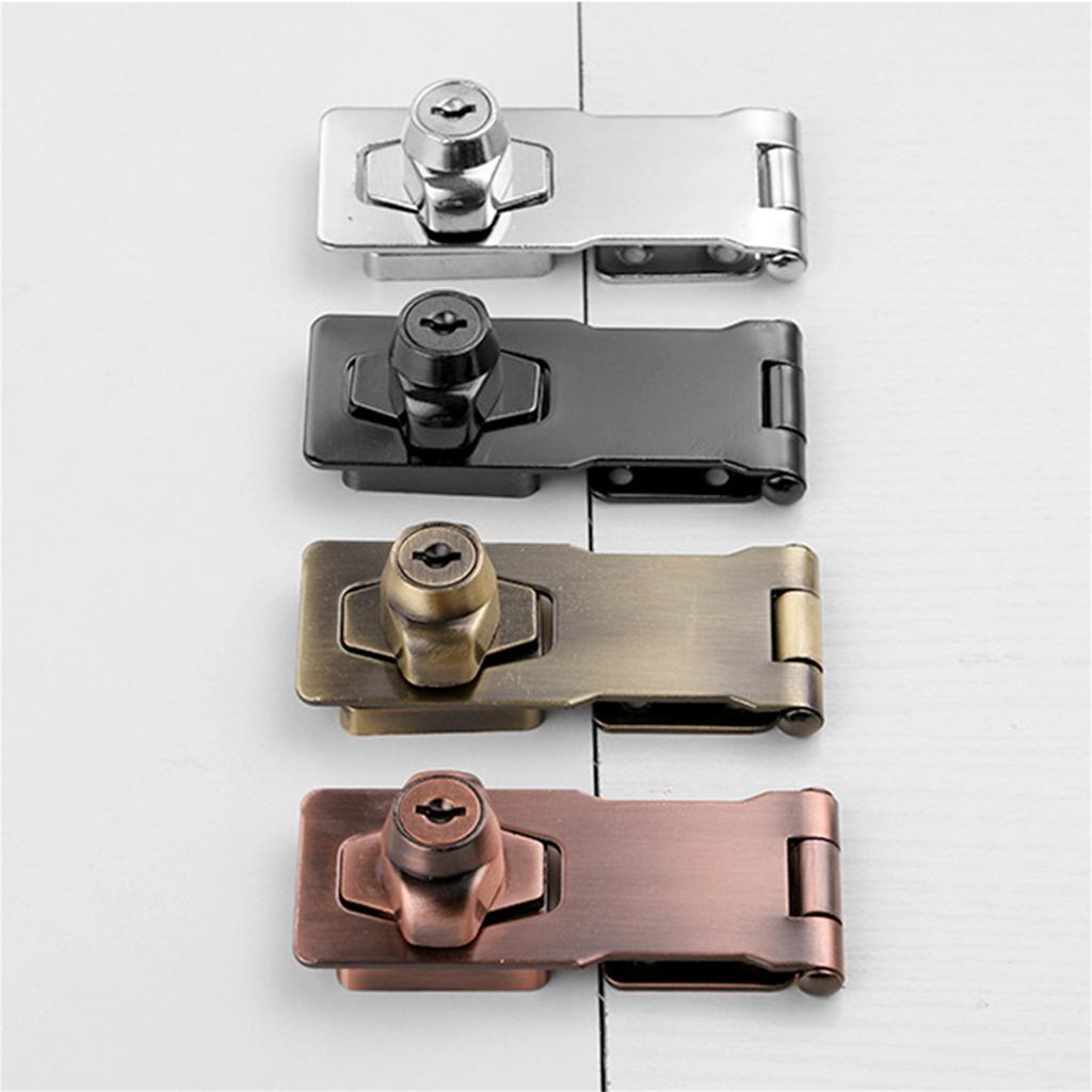 90 Degrees Rotation Knob Keyed Locking Hasp Double Door Cabinet Lock Twists Knob Keyed Locking Hasp Easy to Install