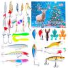 24 Days Fishing Lure Countdown Calendar 2025 Christmas Countdown Calendar Fishing Tackle Lures Advent Holiday Angling Bait Kit