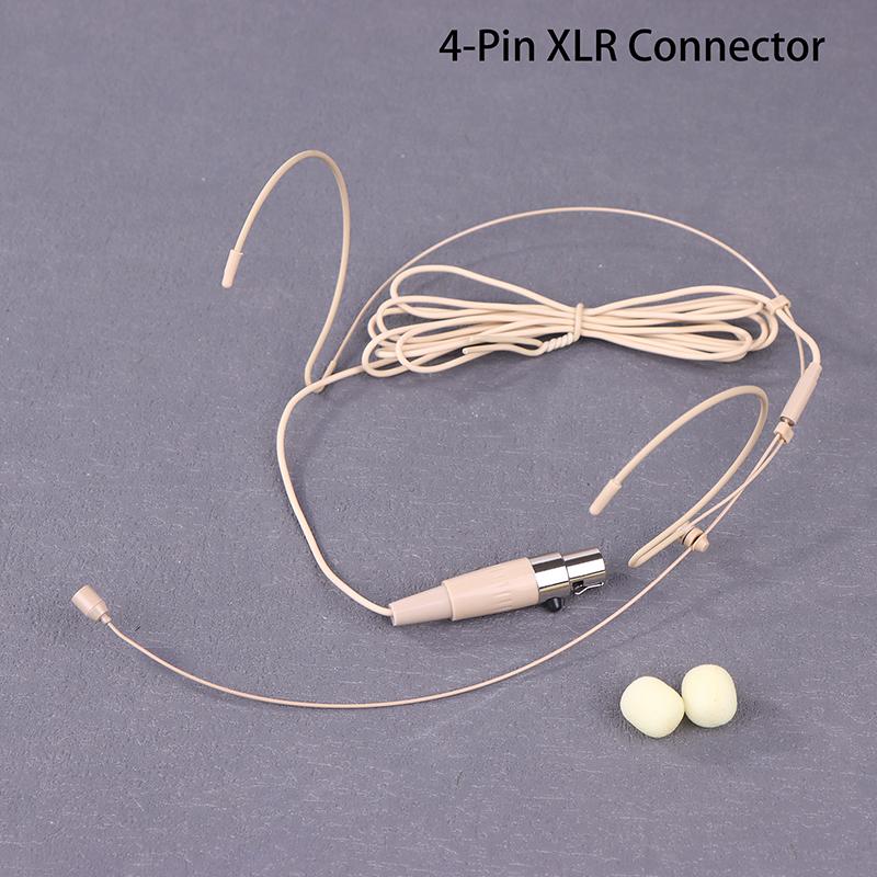 

Бежевый микрофон-гарнитура с двойным ушным креплением, головной микрофон 3,5 мм 3-контактный для 4-контактного разъема XLR для всенаправленного микрофона