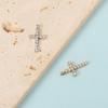 Stainless Steel Cross Necklace With Rhinestone Gold Color Classic Religious Zircon Women Gift Wholesale