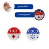 HOT COLD Hot And Cold Sign Temperature Adjustment Guide Sign Sticker Hot And Cold Reminder Set