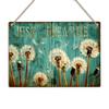 Just Breathe Dandelion Metal Sign Beautiful Flower Tin Wall Plaque Garden Decor