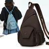 Lightweight Solid Nyl Trendy Sling Bags 2026  Sweet Backpack for Women with Multi-Pockets Casual Versatile Chest Bag