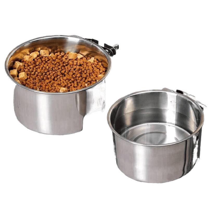 Stainless Steel Hanging Dog & Cat Feeder Bowl