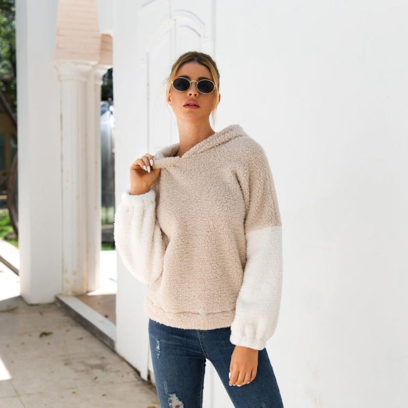 

YYFS женский осенне-зимний модный свитер с капюшоном и длинными рукавами