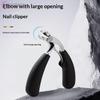 1 peça Cortador de Unhas Resistente Evita Salpicos Cortador Largo para Unhas da Mão Cortador de Unhas Grossas e Duras Lâmina Curva Tesoura de Manicure Ferramenta