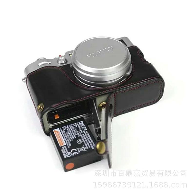 Fuji X100V Leather Camera Half Case - Mirrorless Protector Bag