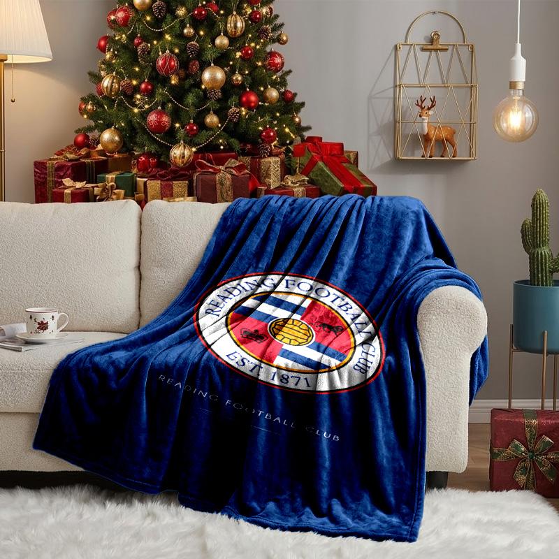 Coperta Football Reading Crest Leggera Ideale per Letto Perfetta per Viaggi, Campeggio, Soggiorni, Uffici, Divani, Regalo di Natale per Fan