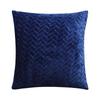 Decorative Pillowcase, Herringbone Pattern, Navy Blue